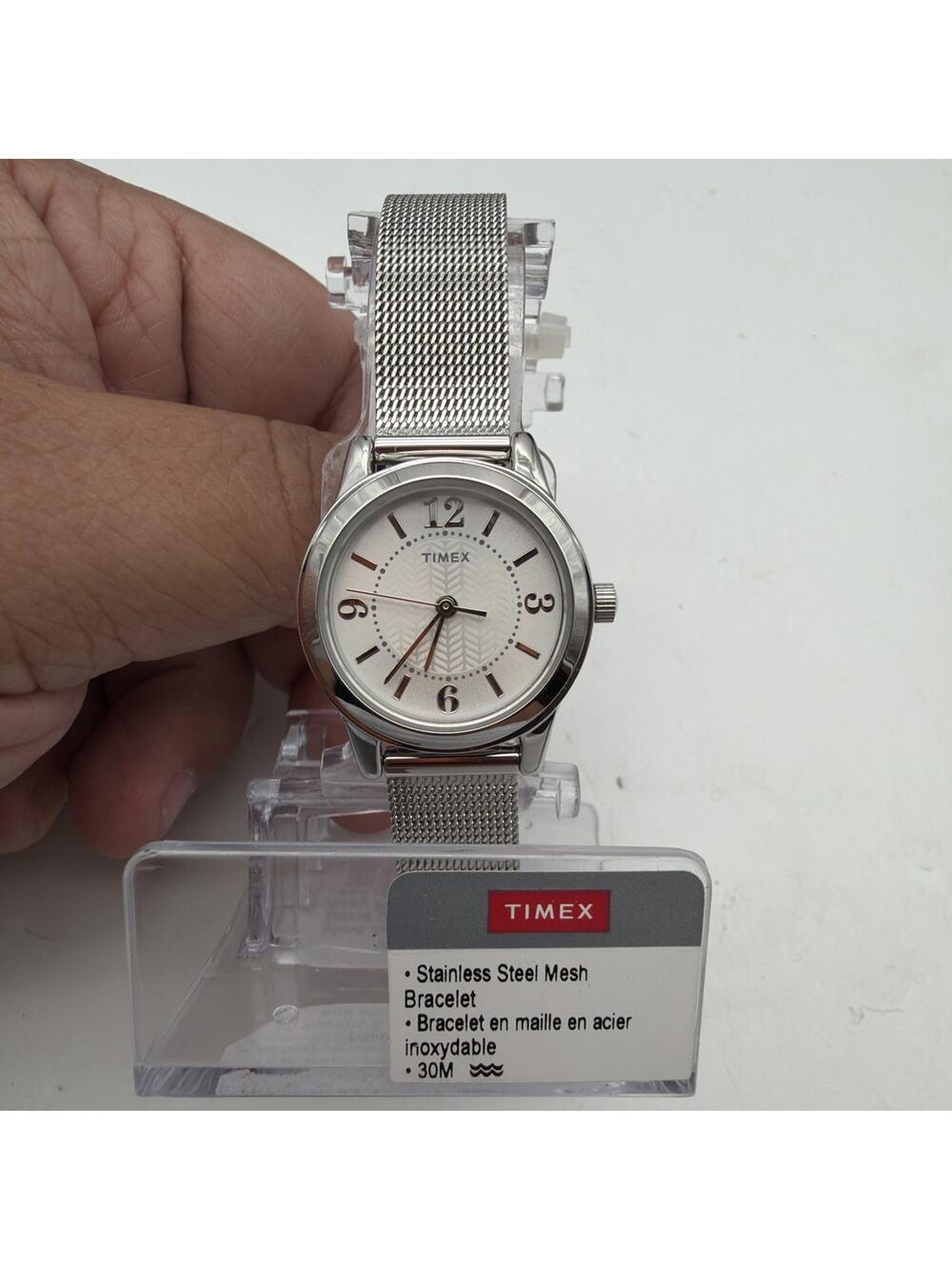 Women's Timex Watch with Mesh Bracelet - Silver T2P457